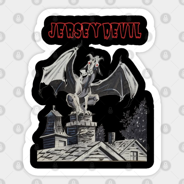 Jersey Devil Sticker by Cryptid Kitty